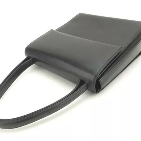 Mila Schon Handbag Logo Black Woman Authentic Used - Picture 4 of 6